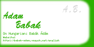 adam babak business card